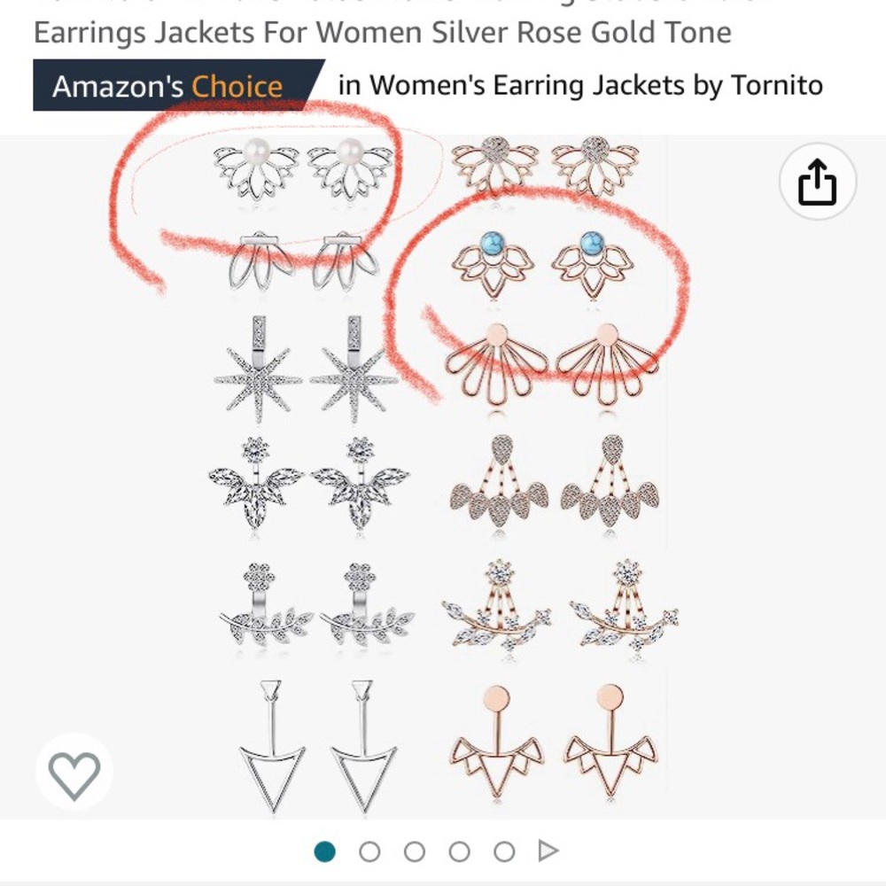 2 pairs of earrings